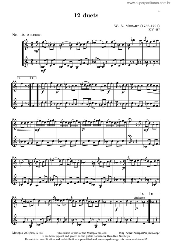 Partitura da música Allegro v.4