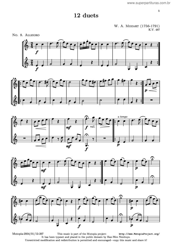 Partitura da música Allegro v.5