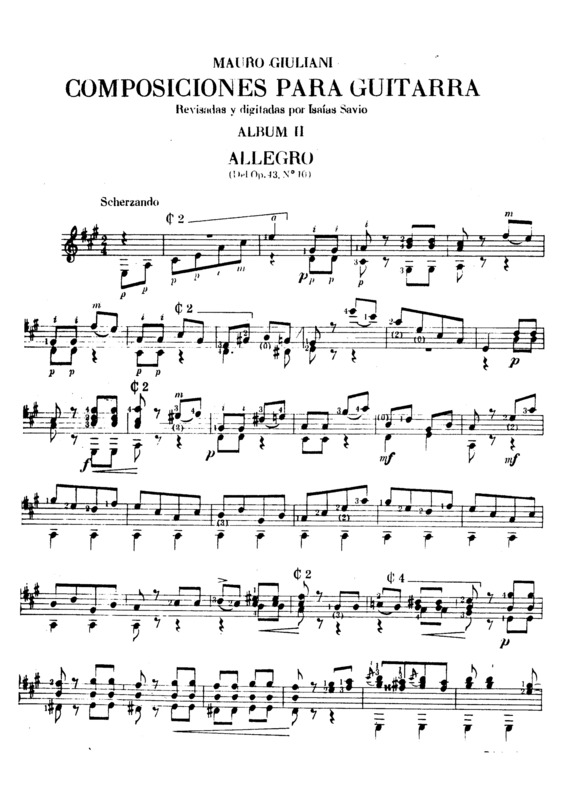 Partitura da música Allegro v.6