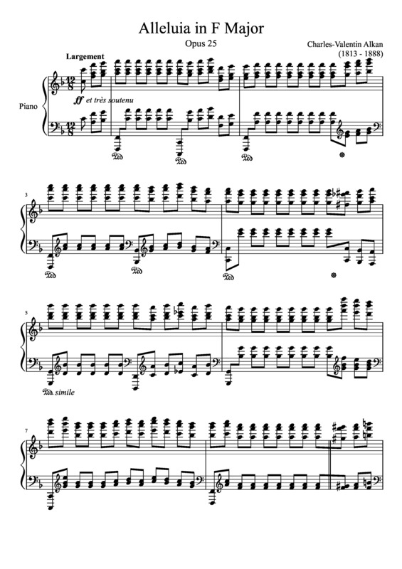 Partitura da música Alleluia Opus 25 In F Major