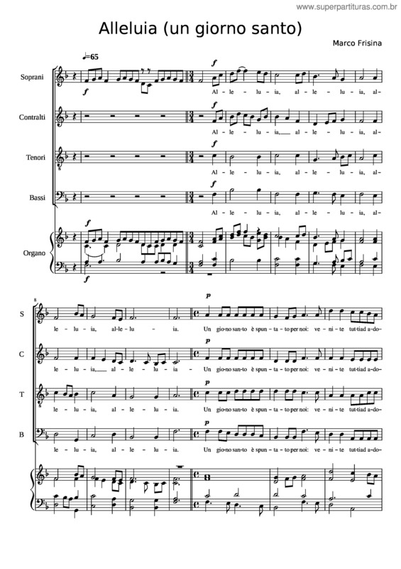 Partitura da música Alleluia v.5