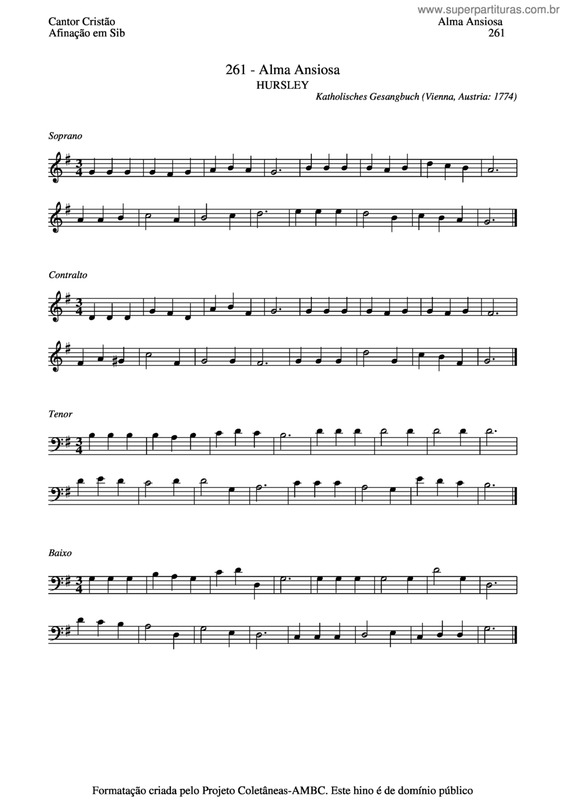 Partitura da música Alma Ansiosa v.2