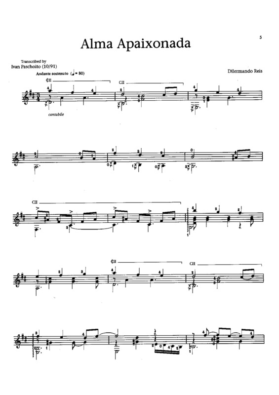 Partitura da música Alma Apaixonada v.7