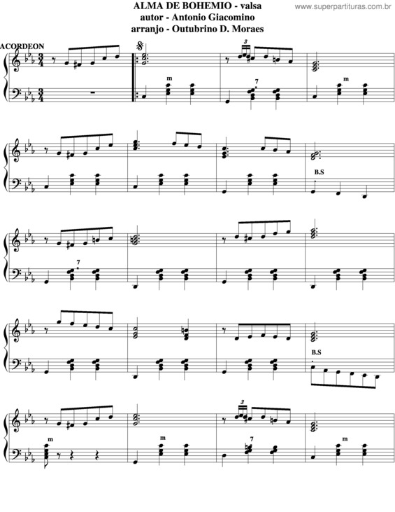 Partitura da música Alma De Bohemio v.3