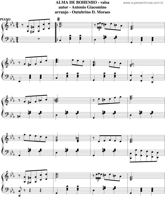 Partitura da música Alma De Bohemio v.6