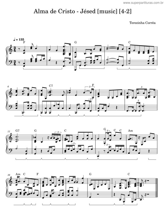 Partitura da música Alma De Cristo – Jésed v.2