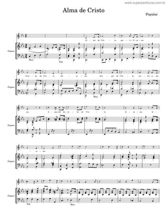 Partitura da música Alma De Cristo v.3