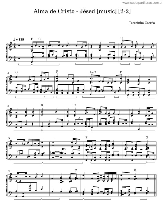 Partitura da música Alma De Cristo v.4