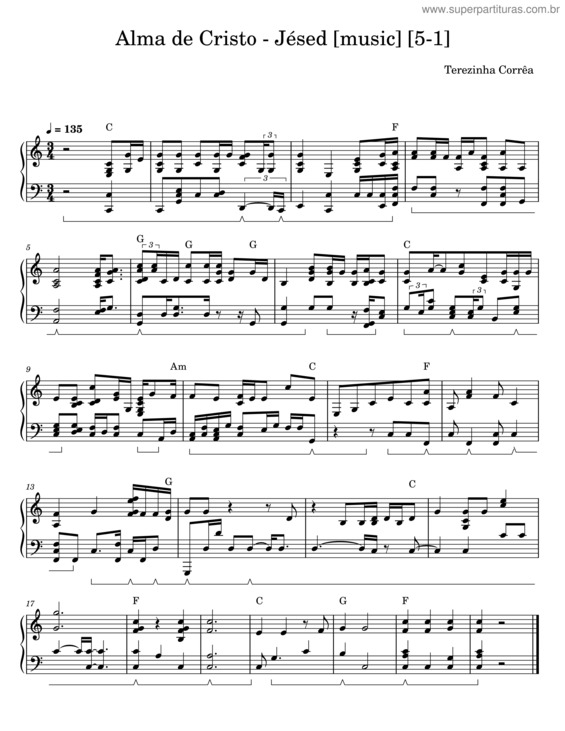 Partitura da música Alma De Cristo v.6