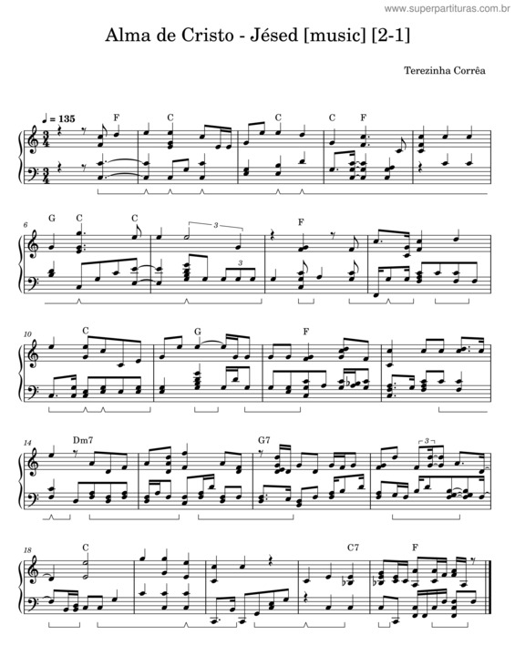 Partitura da música Alma De Cristo v.7