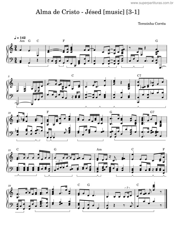 Partitura da música Alma De Cristo v.8