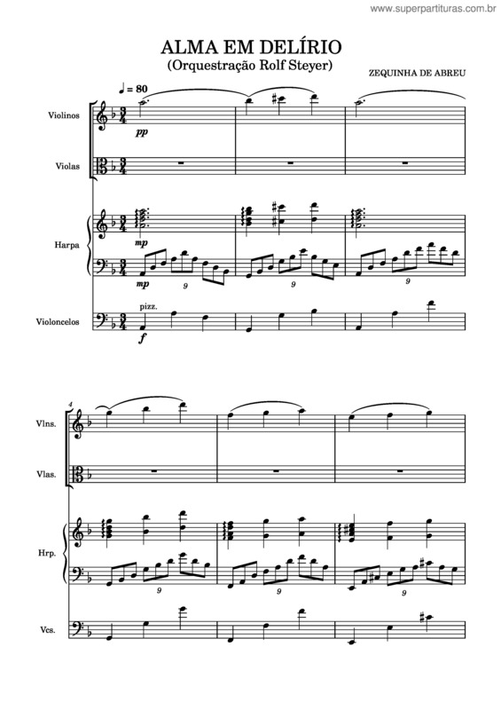 Partitura da música Alma Em Delírio v.7