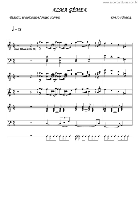 Partitura da música Alma Gemea v.4