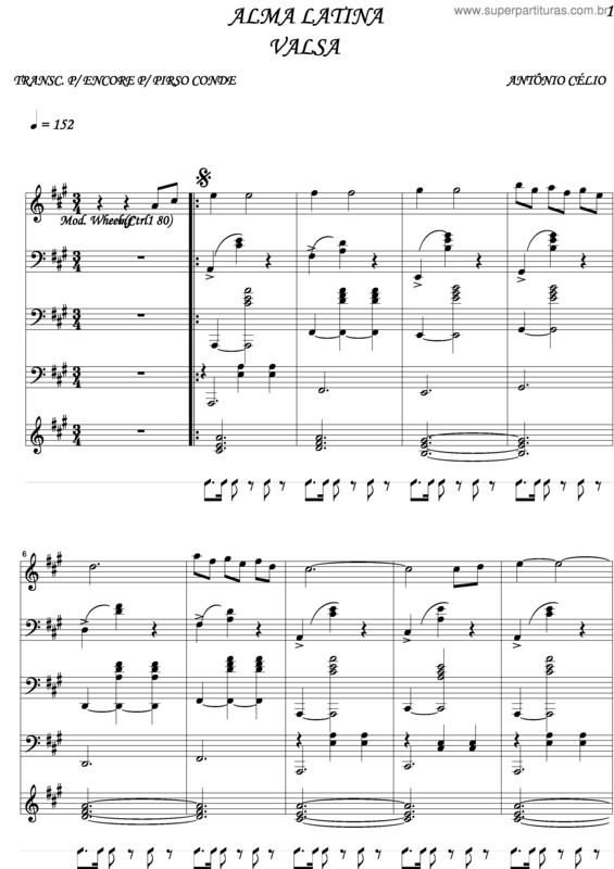 Partitura da música Alma Latina v.2