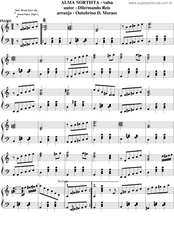 Partitura da música Alma Nortista v.6