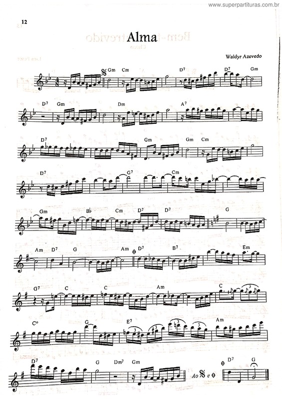 Partitura da música Alma v.11