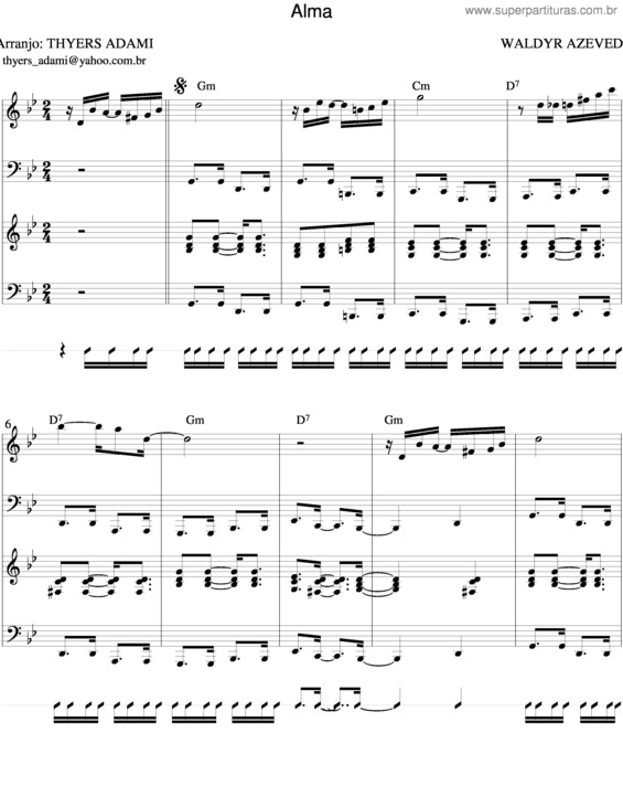 Partitura da música Alma v.4