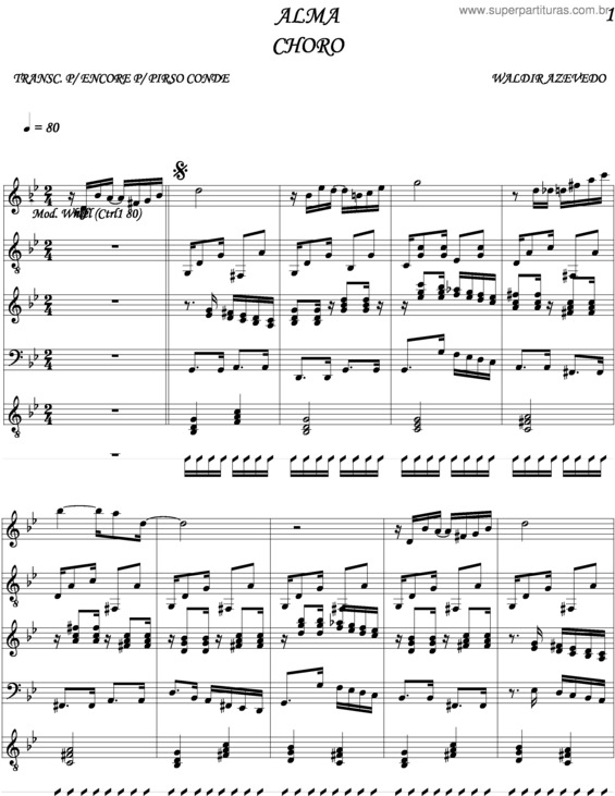 Partitura da música Alma v.5