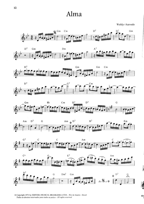 Partitura da música Alma v.9