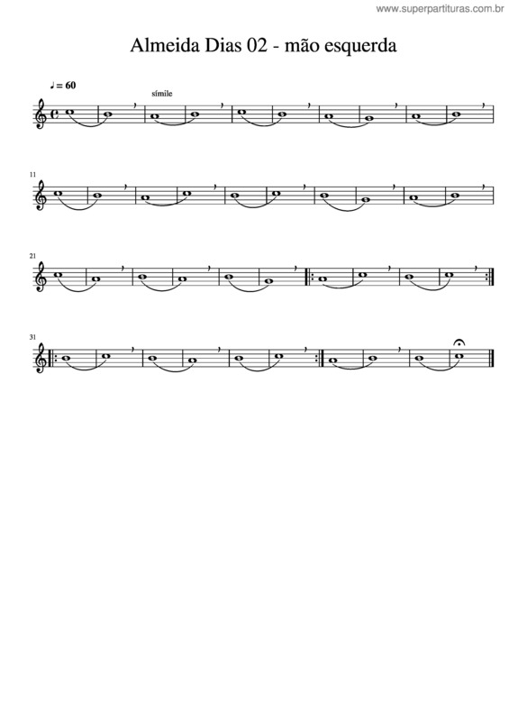 Partitura da música Almeida Dias 02