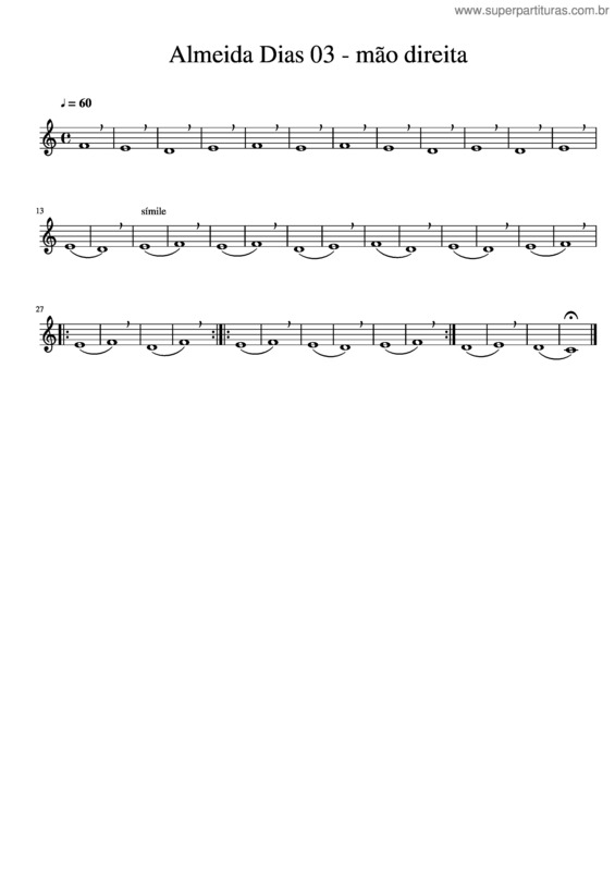 Partitura da música Almeida Dias 03