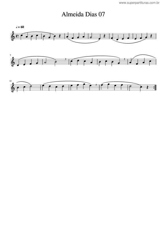 Partitura da música Almeida Dias 07