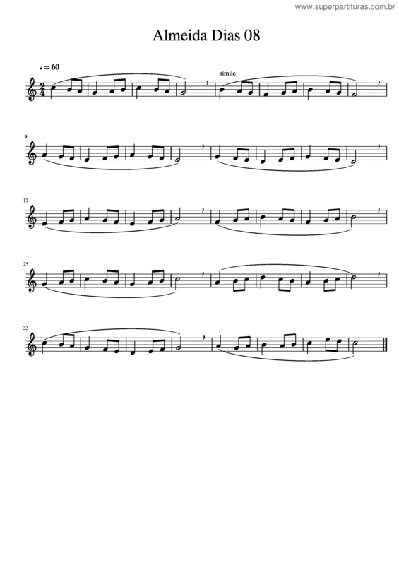 Partitura da música Almeida Dias 08