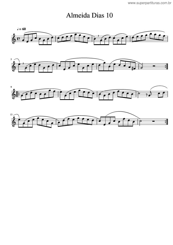 Partitura da música Almeida Dias 10