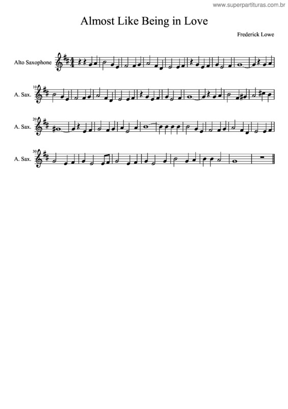 Partitura da música Almost Like Being In Love