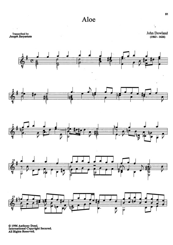 Partitura da música Aloe