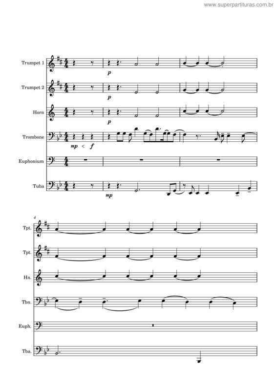 Partitura da música Aloha Concert Music Trumpet 1