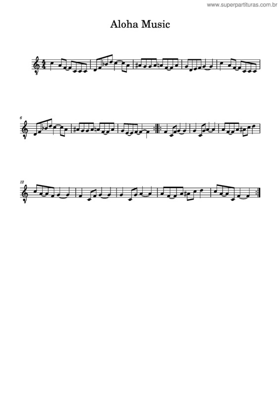 Partitura da música Aloha Music – My Friend
