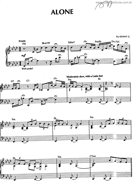 Partitura da música Alone v.5