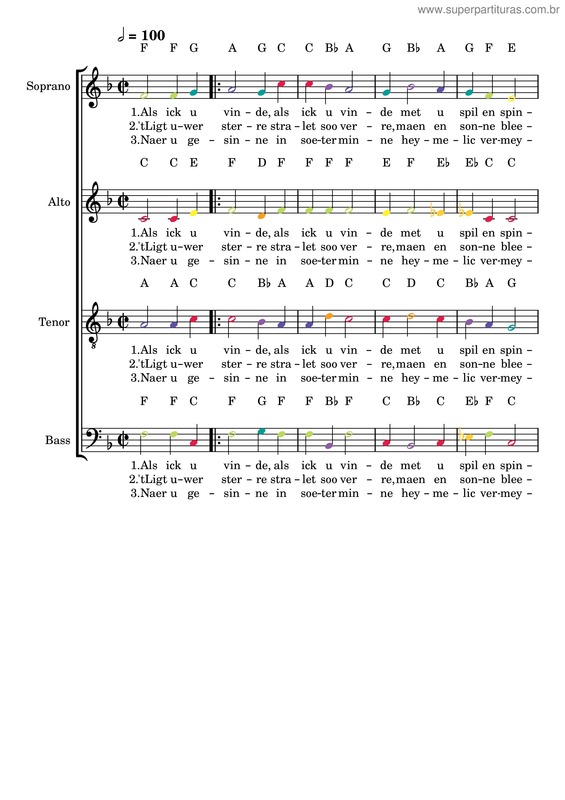 Partitura da música Als Ick U Vinde  M3  – Selectie – Bhp8pnct5g