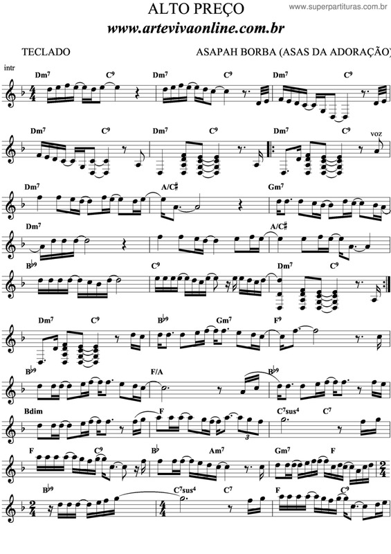 Partitura da música Alto Preço v.4