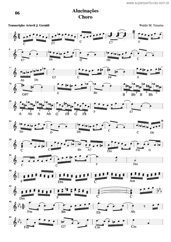 Partitura da música Alucinações v.2