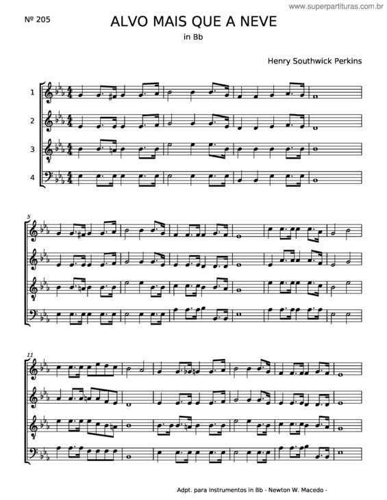 Partitura da música Alvo Mais Que A Neve – Henry Southwick Perkins