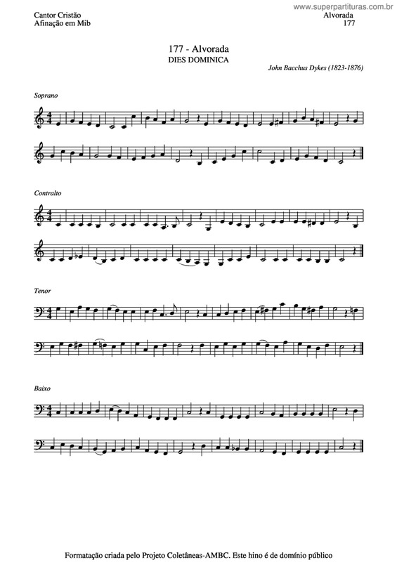 Partitura da música Alvorada v.15
