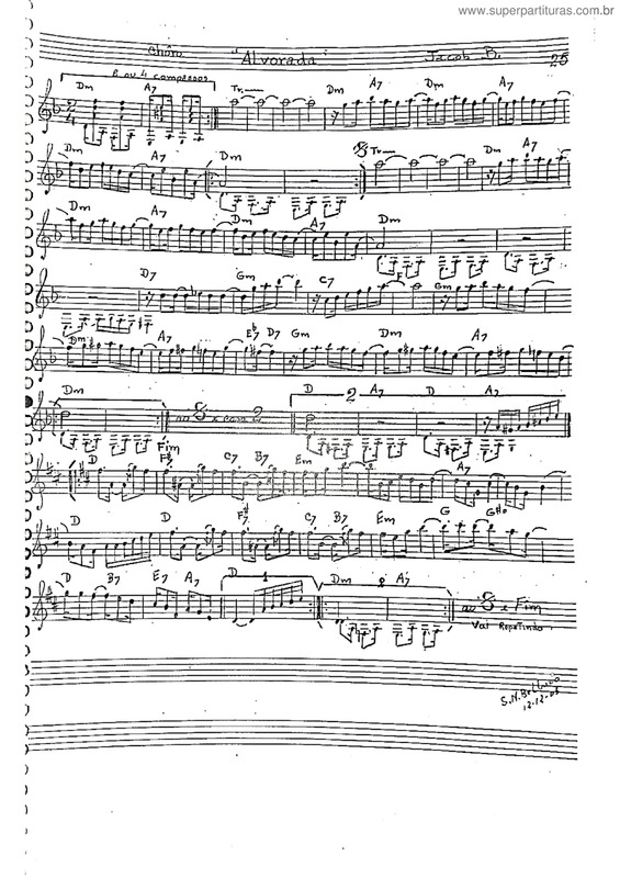 Partitura da música Alvorada v.16