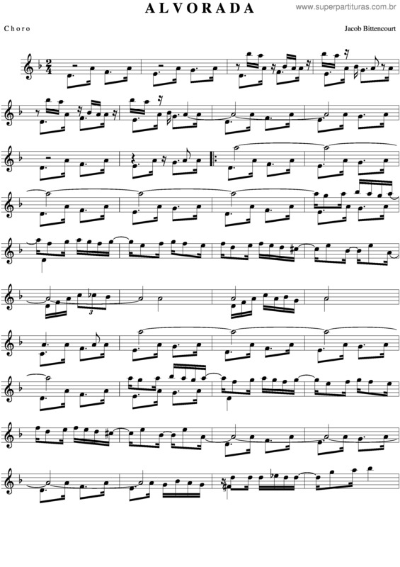 Partitura da música Alvorada v.6