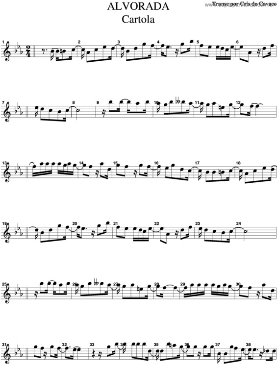 Partitura da música Alvorada v.7