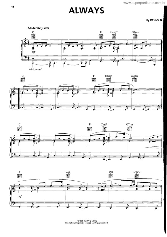 Partitura da música Always v.4