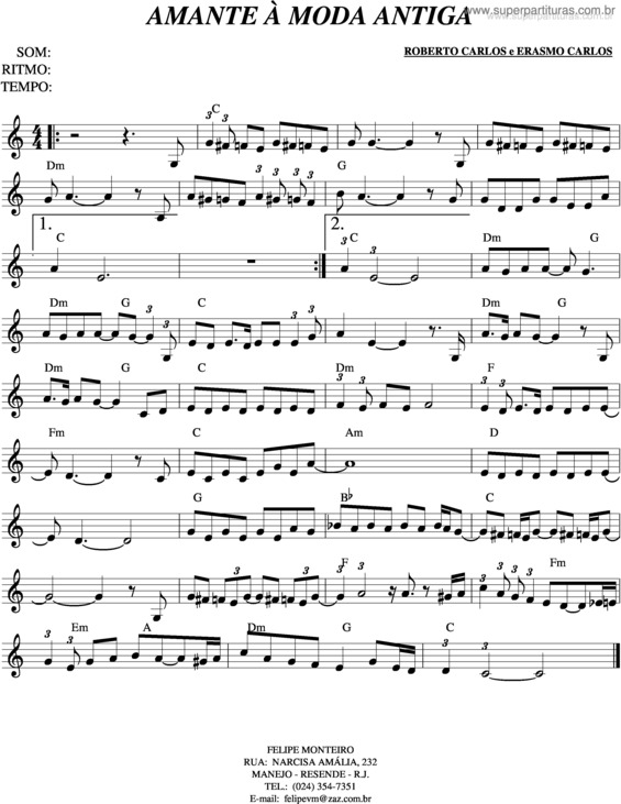 Partitura da música Amante A La Antigua