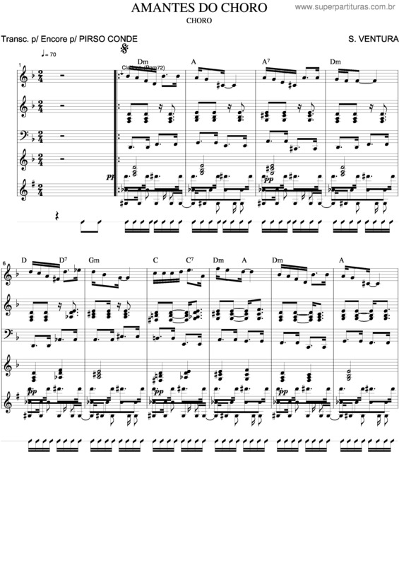 Partitura da música Amantes Do Choro v.4