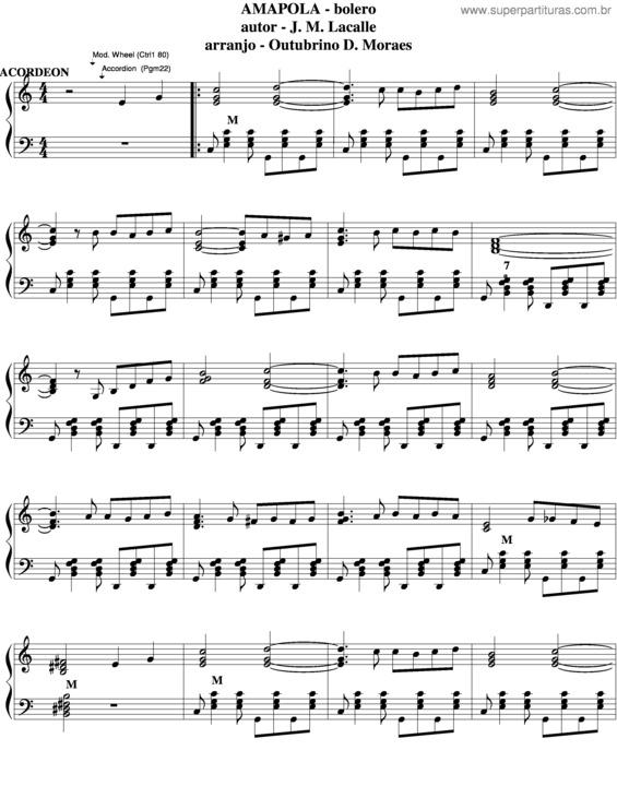 Partitura da música Amapola v.8