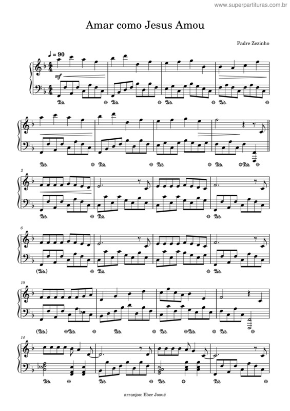 Partitura da música Amar Como Jesus Amou v.4