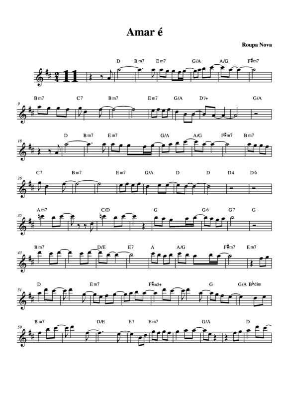 Partitura da música Amar é v.5