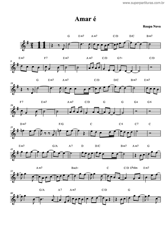 Partitura da música Amar É v.8