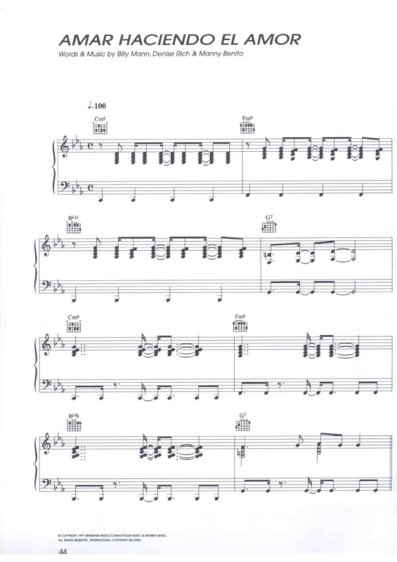 Partitura da música Amar Haciendo el Amor