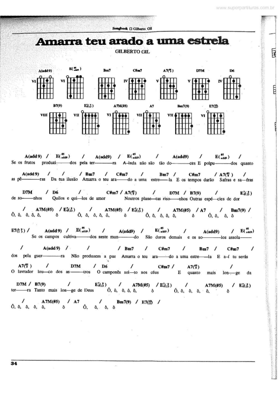 Partitura da música Amarra Teu Arado a Uma Estrela